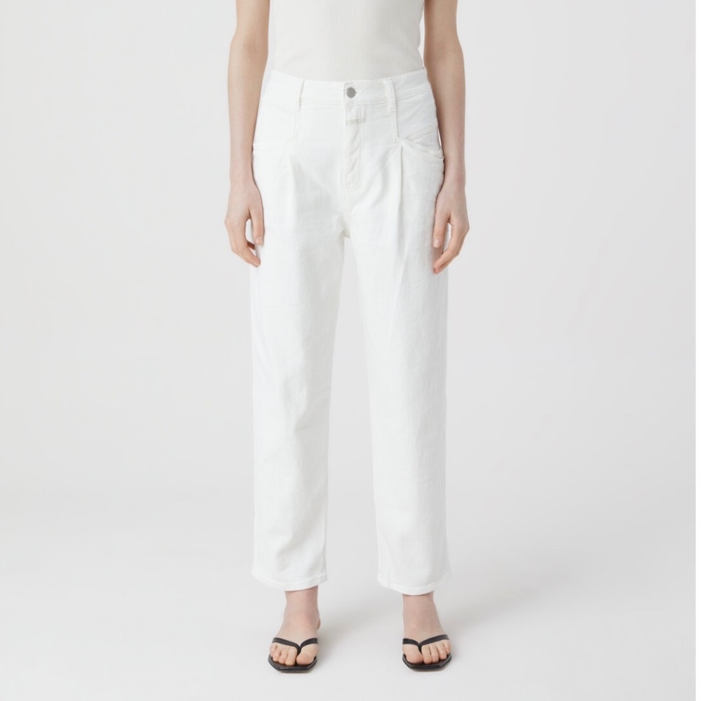 Closed Denim Pearl Heritage Fit High Waist White Jeans Size 23